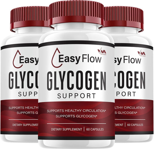 EasyFlow Glycogen 3 Pack - Advanced Formula for Overall Wellness, Capsule Cleaner, EasyFlow Pills - 180 Capsules, Reviews