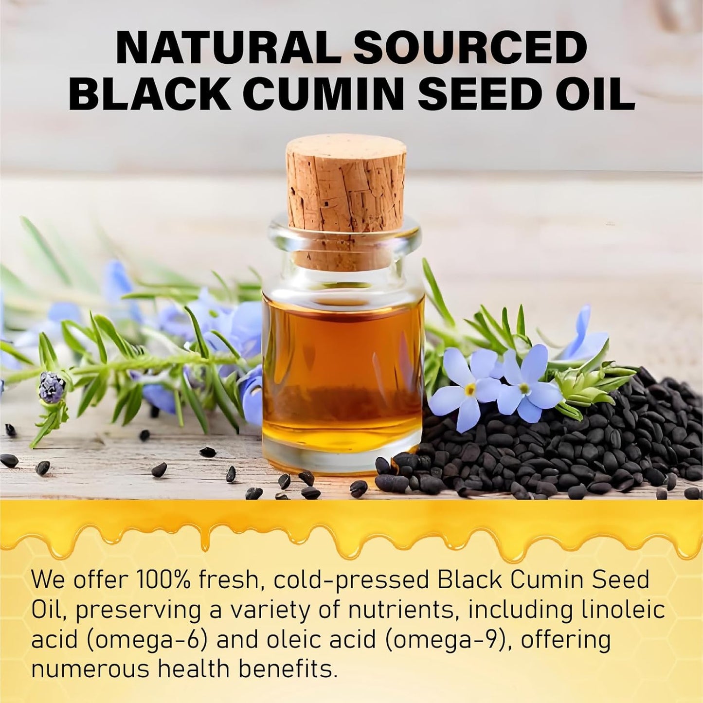 Edmmyliy Black Seed Oil & Honey Gummies with Biotin, Ashwagandha, Turmeric, Vitamin C & B6 - Immune & Digestion Support