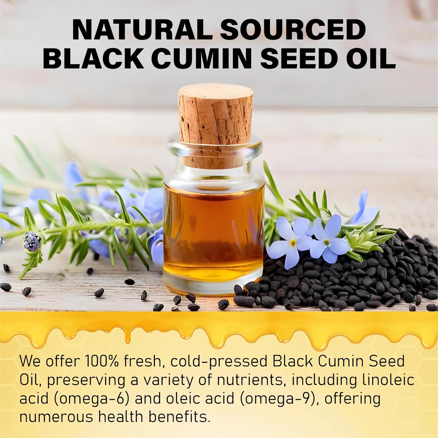 Edmmyliy Black Seed Oil & Honey Gummies with Biotin, Ashwagandha, Turmeric, Vitamin C & B6 - Immune & Digestion Support