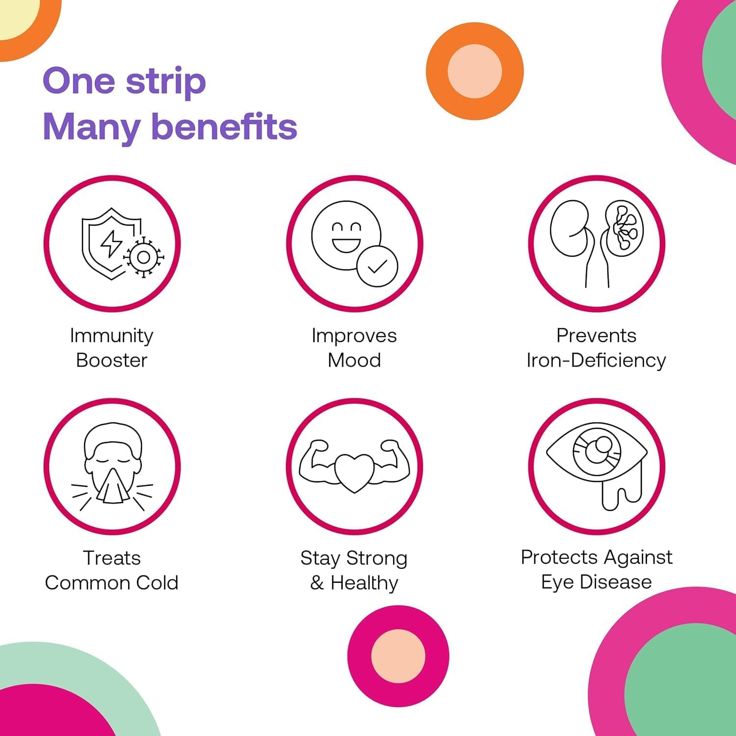 Elderberry Flavored Vitamin C Oral Dissolvable Strips - Immunity Boosting Supplement for Vegans - 30 Count Pack