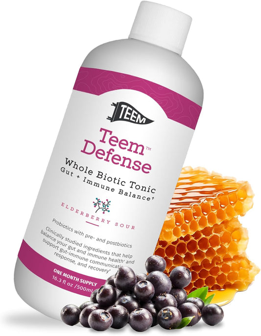 Elderberry Probiotic Tonic for Digestion & Immunity - 30 Day Supply - 16.3 Fl.Oz