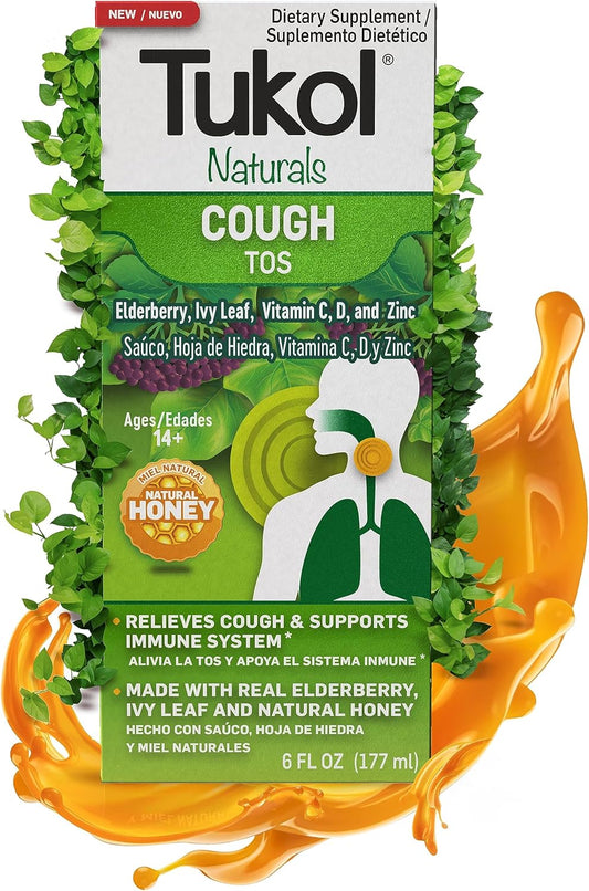 Elderberry Syrup with Vitamin C, D, Zinc & Honey for Immune Support - 6oz