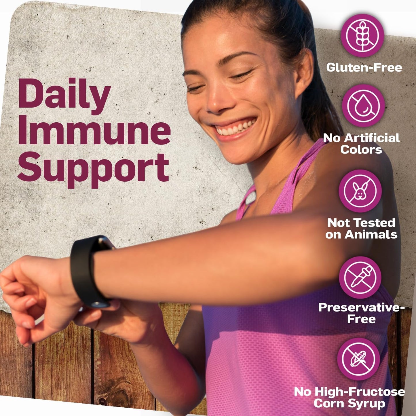 Elderberry Syrup with Vitamin C, D, Zinc & Honey for Immune Support - 6oz
