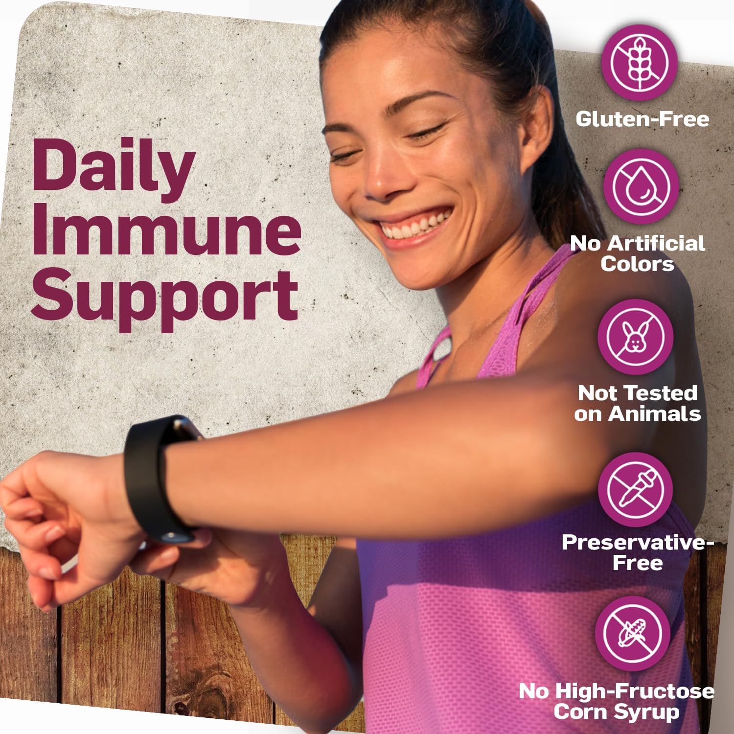 Elderberry Syrup with Vitamin C, D, Zinc & Honey for Immune Support - 6oz