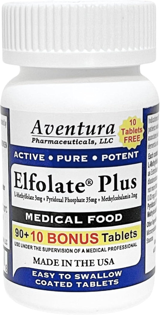 ELFOLATE Plus® 3mg 100 Count Bonus Pack L-Methylfolate Supplement
