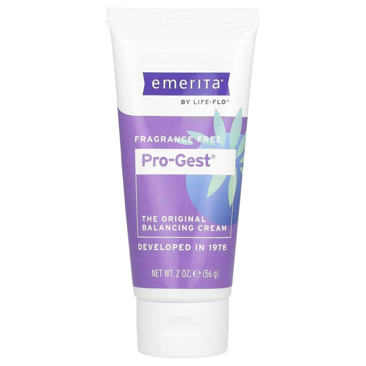 Emerita Pro Gest Natural Progesterone Cream, 2 oz - Pack of 3