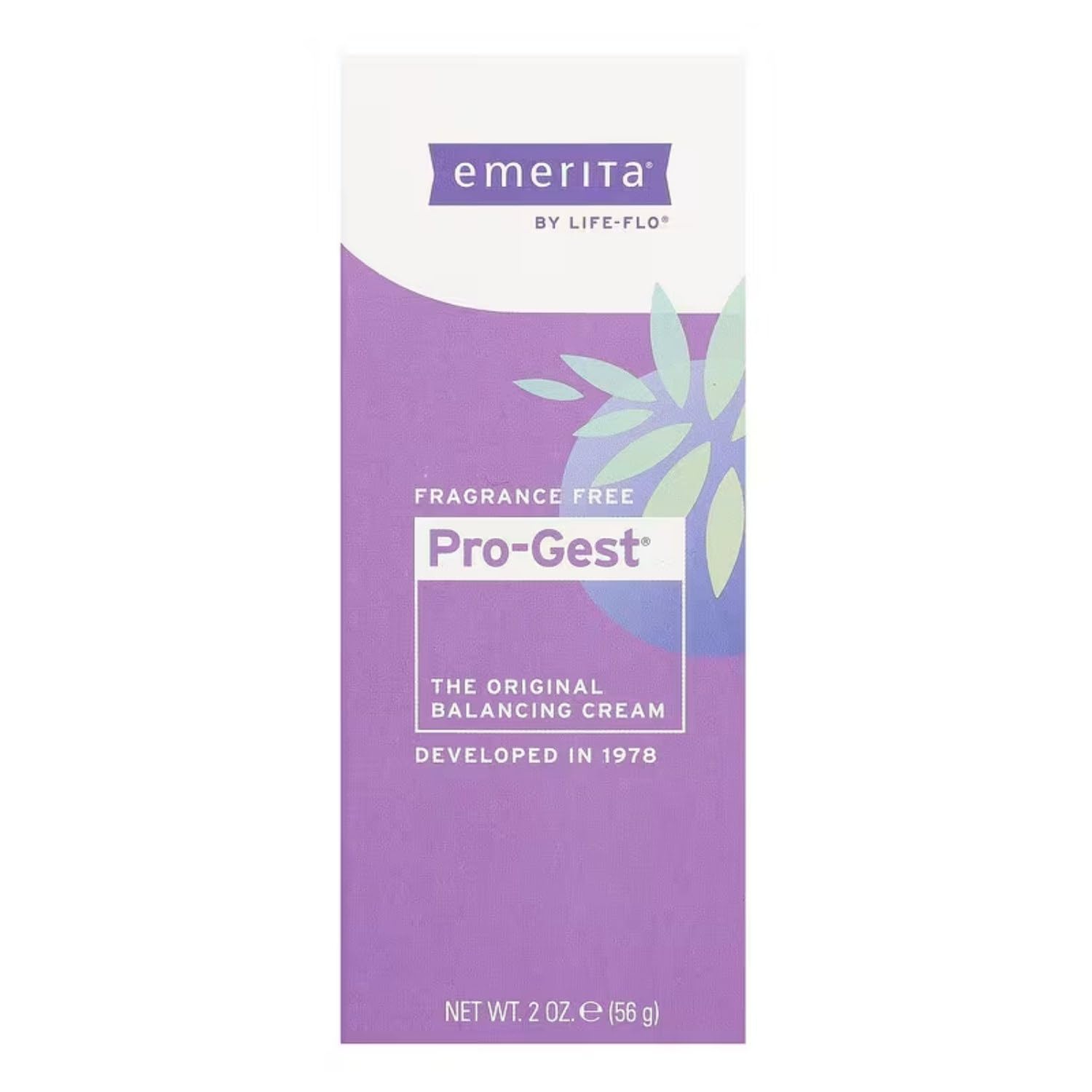 Emerita Pro Gest Natural Progesterone Cream, 2 oz - Pack of 3