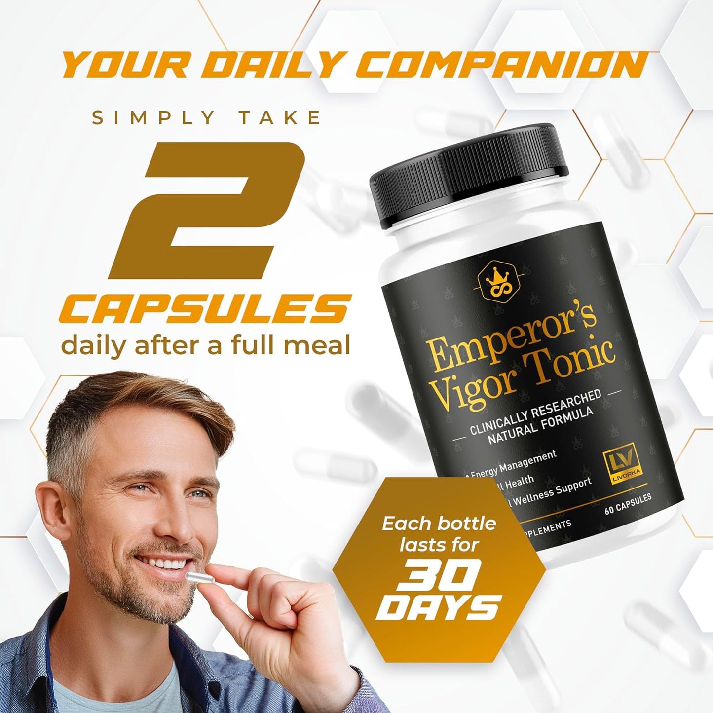 Emperor's Vigor Tonic Capsules - Advanced Formula for 30-Day Supply