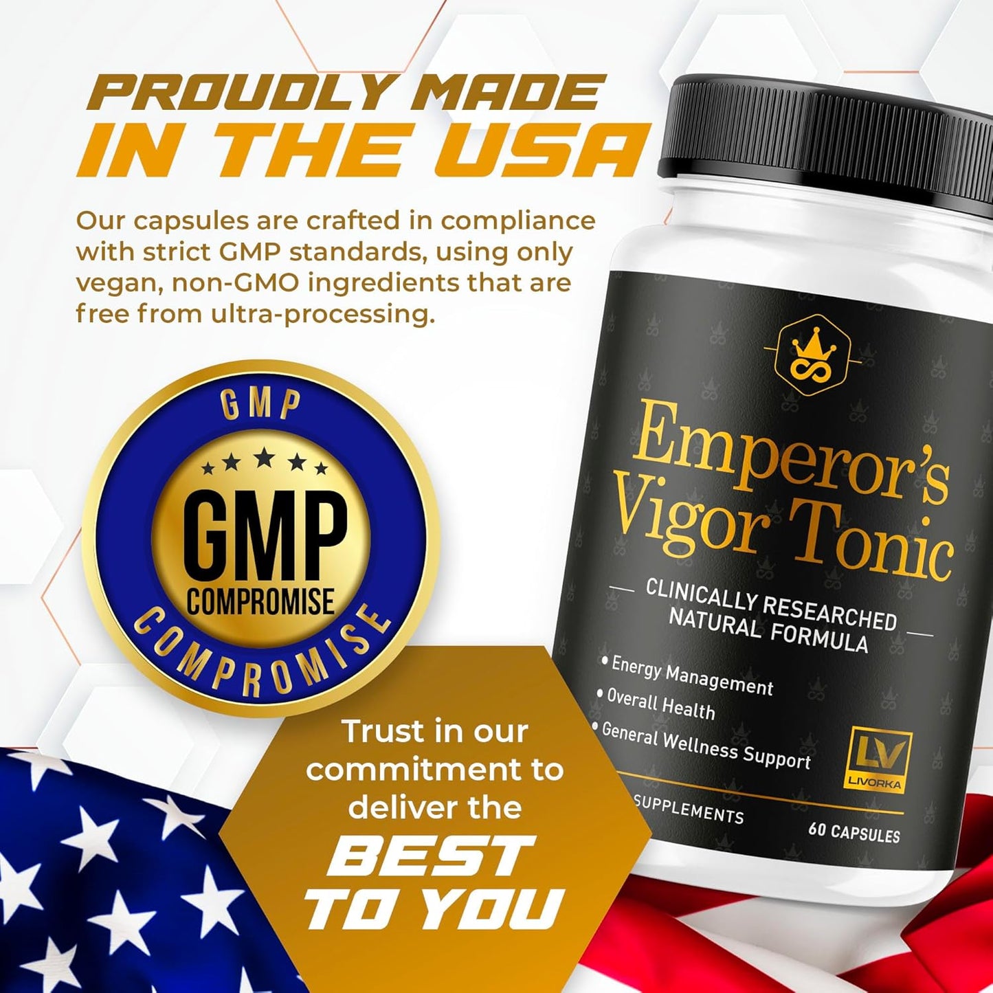 Emperor's Vigor Tonic Capsules - Advanced Formula for 30-Day Supply