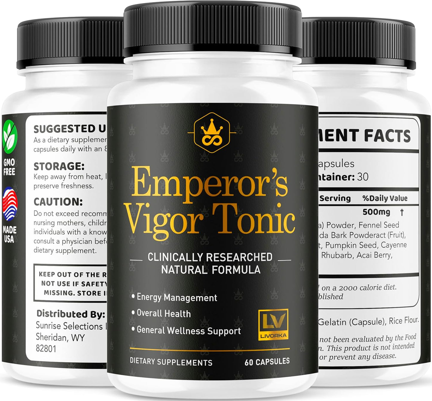 Emperor's Vigor Tonic Capsules - Advanced Formula for 30-Day Supply