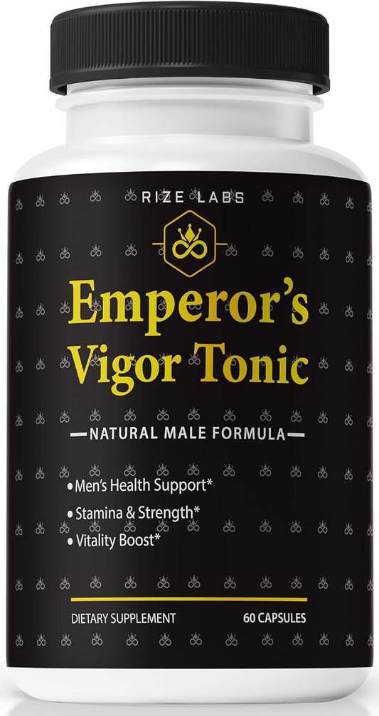 Emperor's Vigor Tonic for Men - All Natural Dietary Supplement for Improved Performance - Promotes Stamina and Energy - 60 Capsules