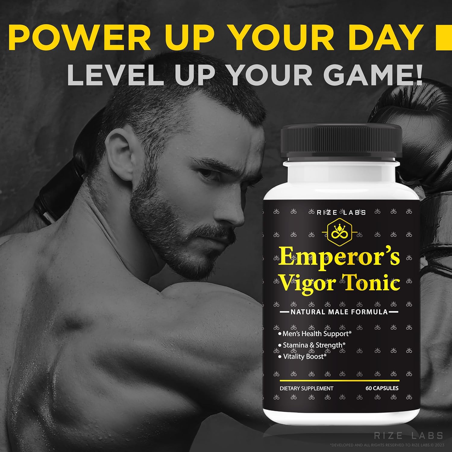 Emperor's Vigor Tonic for Men - All Natural Dietary Supplement for Improved Performance - Promotes Stamina and Energy - 60 Capsules
