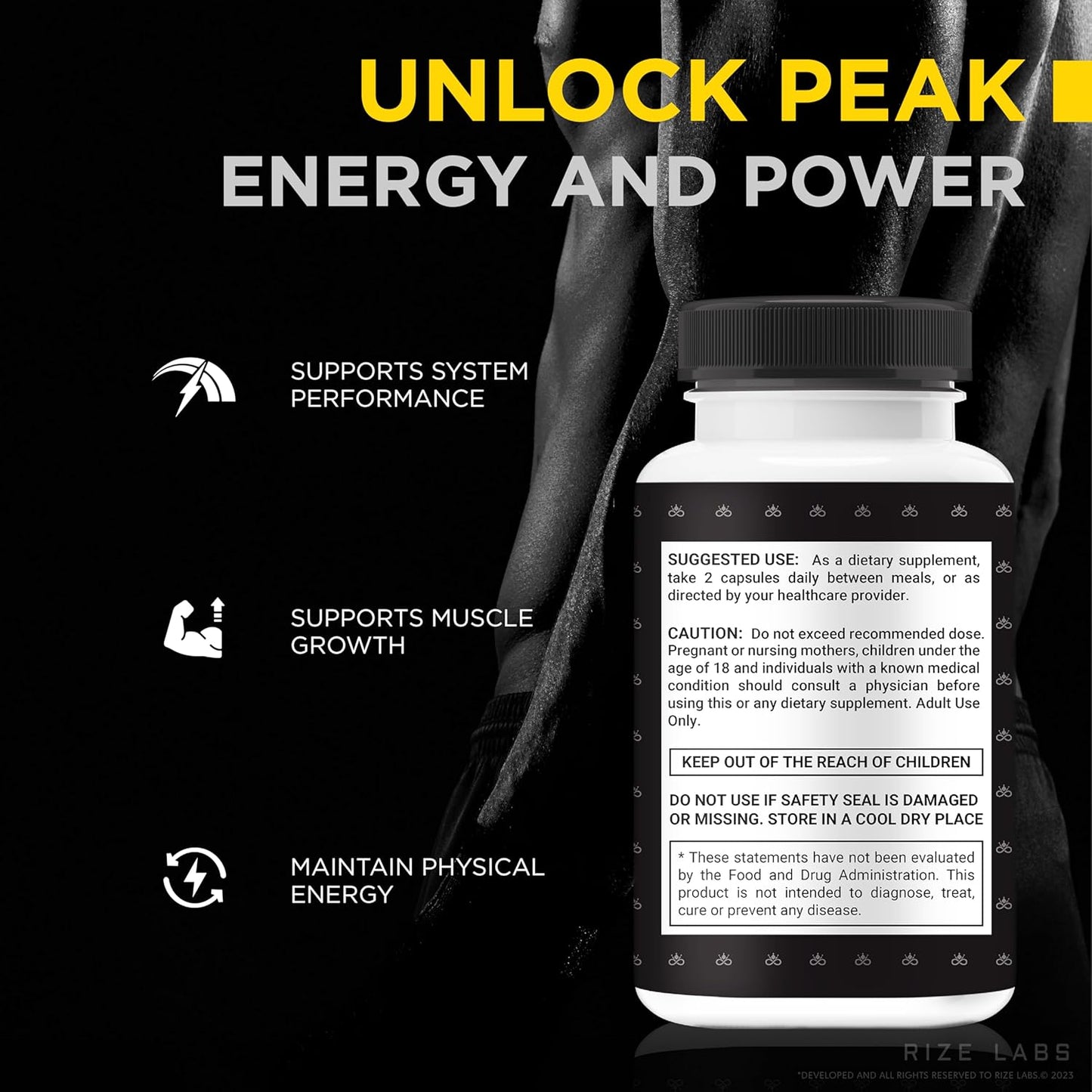 Emperor's Vigor Tonic for Men - All Natural Dietary Supplement for Improved Performance - Promotes Stamina and Energy - 60 Capsules