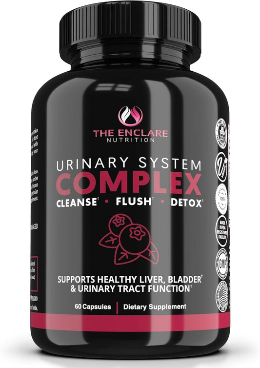 Enclare Nutrition D-Mannose Capsules 1000mg with Cranberry for Urinary Tract Health, Bladder Control, Liver & Kidney Support