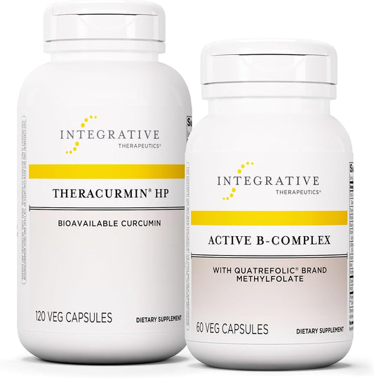 Energize & Recover Bundle: Active B-Complex and Theracurmin HP Combo - 60 + 120 Capsules