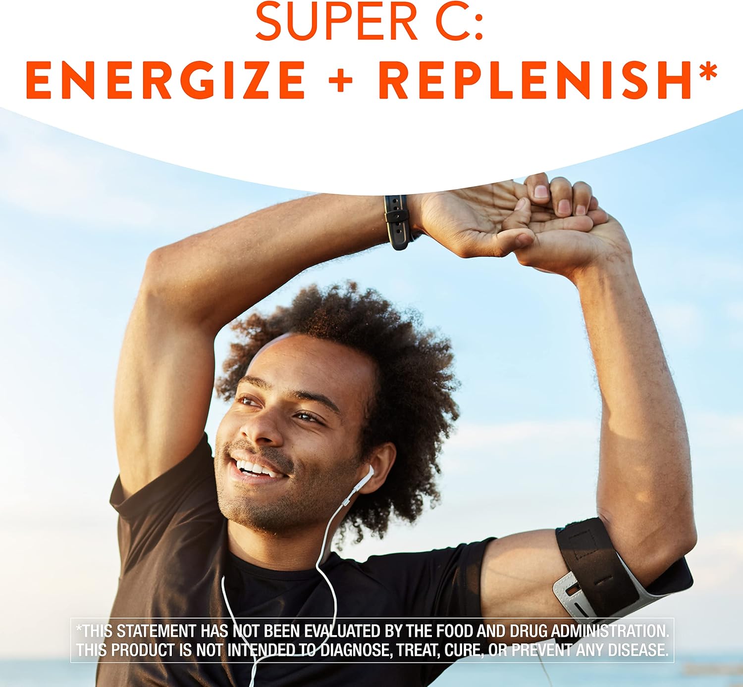 Energize + Replenish Daytime Dietary Supplement with Vitamin C, B Vitamins, Green Tea, Ginseng, and Turmeric Extracts - 28 Caplets