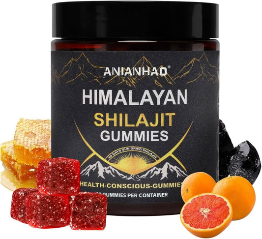 Energy-Boosting Himalayan Shilajit Gummies with Honey, Immune Support, Trace Minerals, Fulvic Acid - 60 Gummies for Health Conscious Individuals