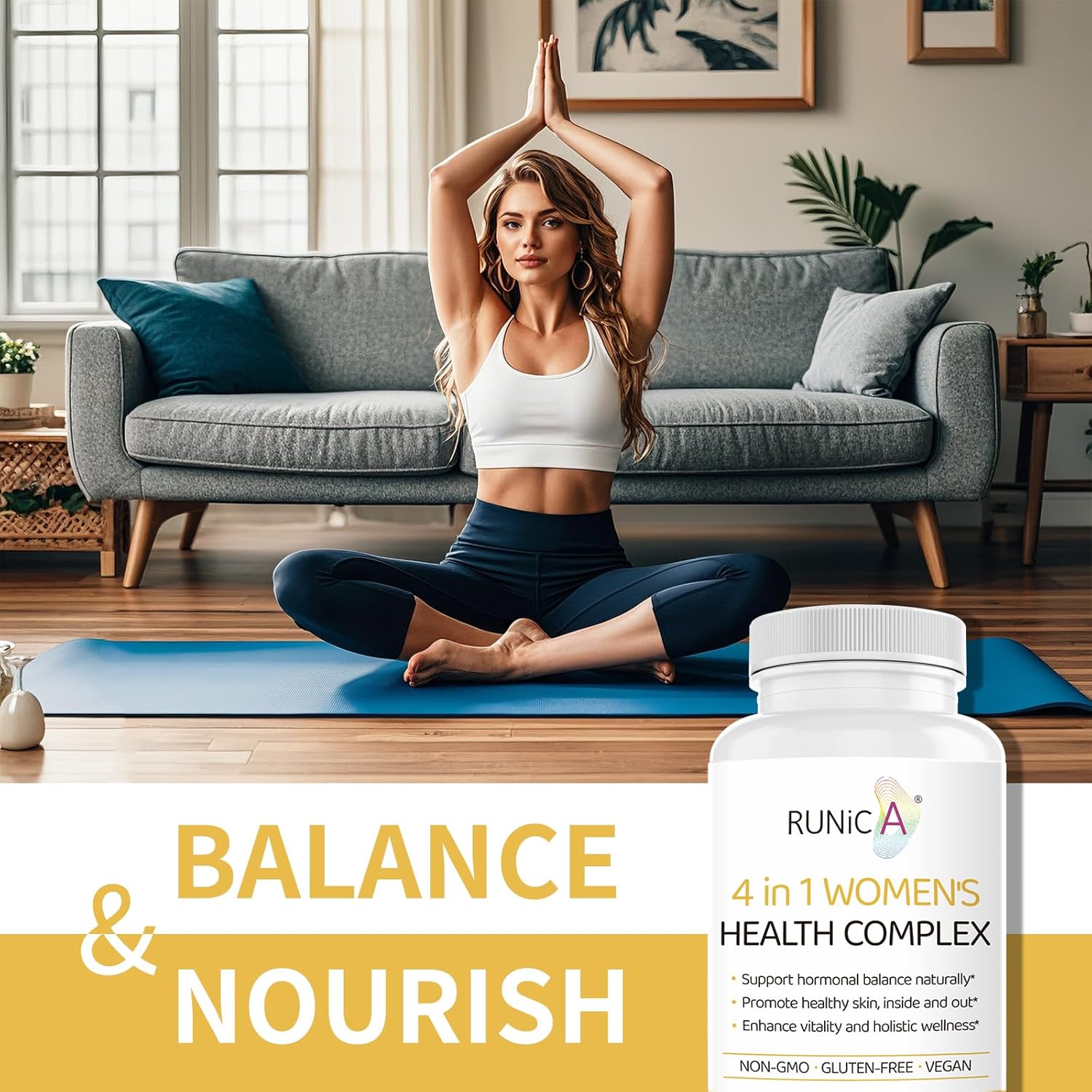 Energy & Focus Complex with Soy Isoflavones, Pueraria Mirifica, & Herbal Extracts | Supports Vitality and Balance | Made in USA