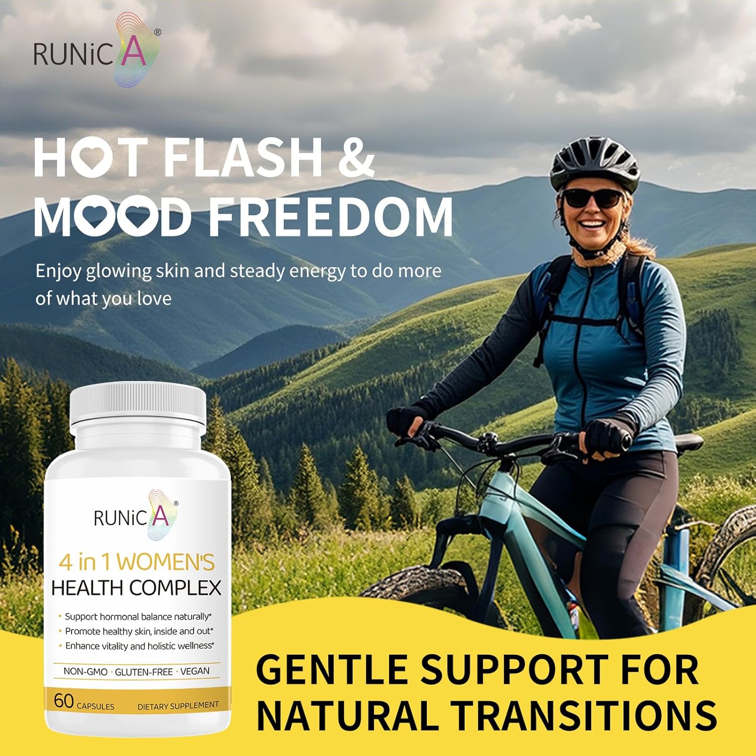 Energy & Focus Complex with Soy Isoflavones, Pueraria Mirifica, & Herbal Extracts | Supports Vitality and Balance | Made in USA