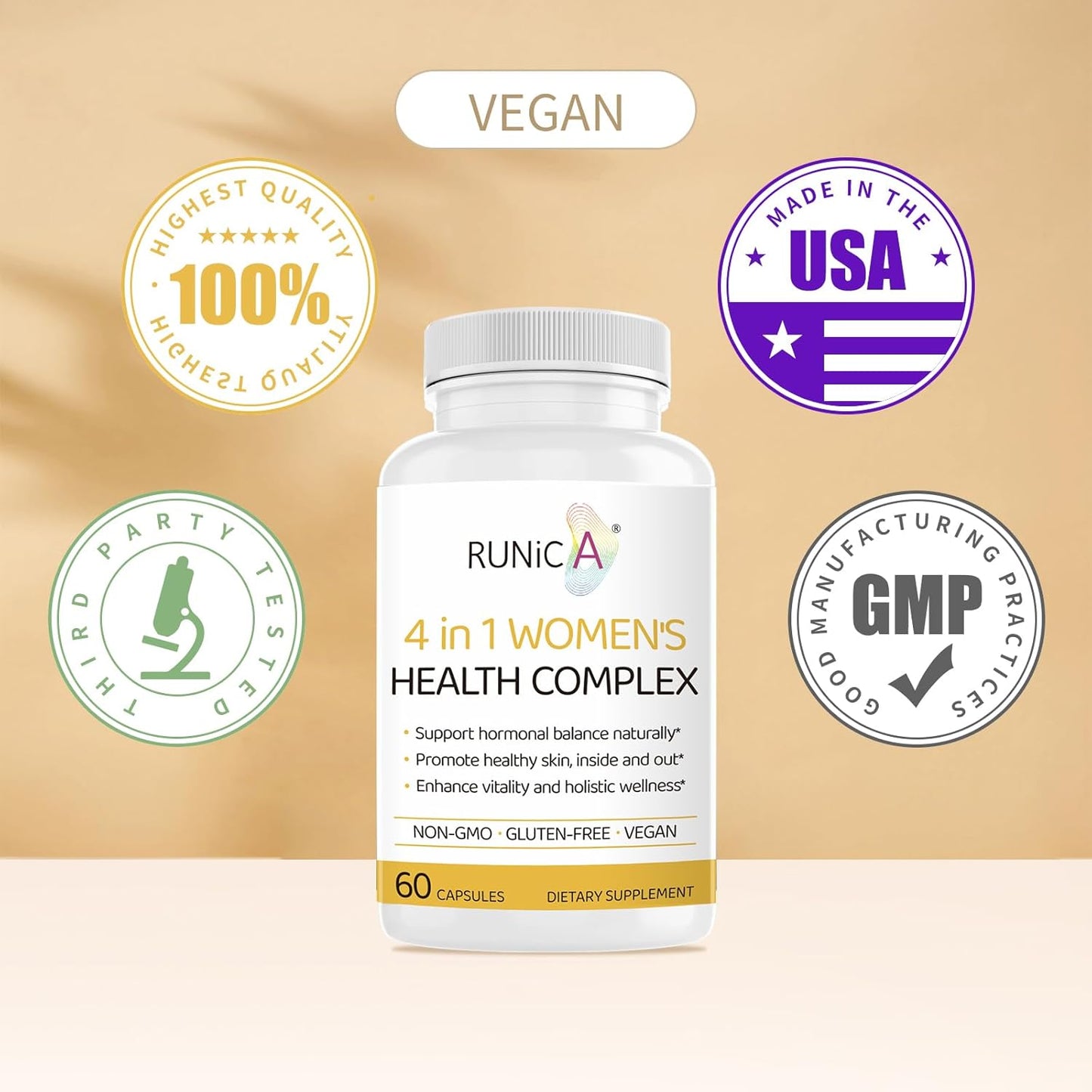 Energy & Focus Complex with Soy Isoflavones, Pueraria Mirifica, & Herbal Extracts | Supports Vitality and Balance | Made in USA
