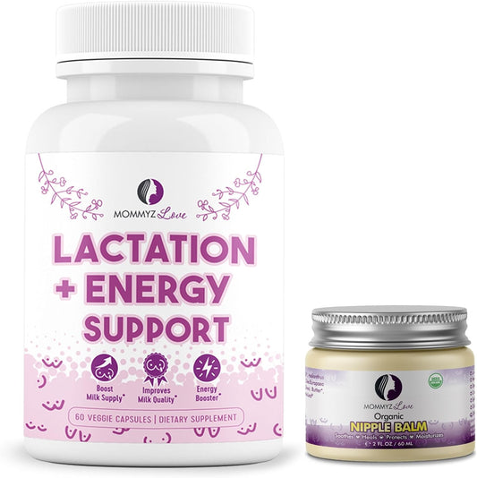 Enhance Nursing Experience with Mommyz Love Lactation Supplement + Nipple Balm for Breastfeeding Relief