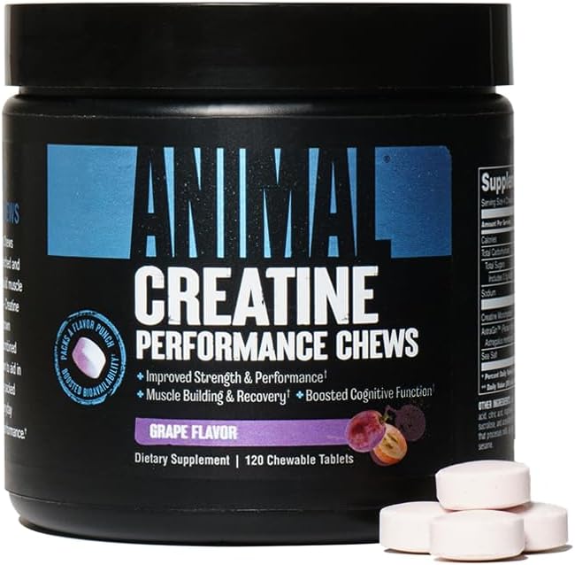 Enhanced Animal Creatine Chews Tablets with AstraGin for Improved Absorption