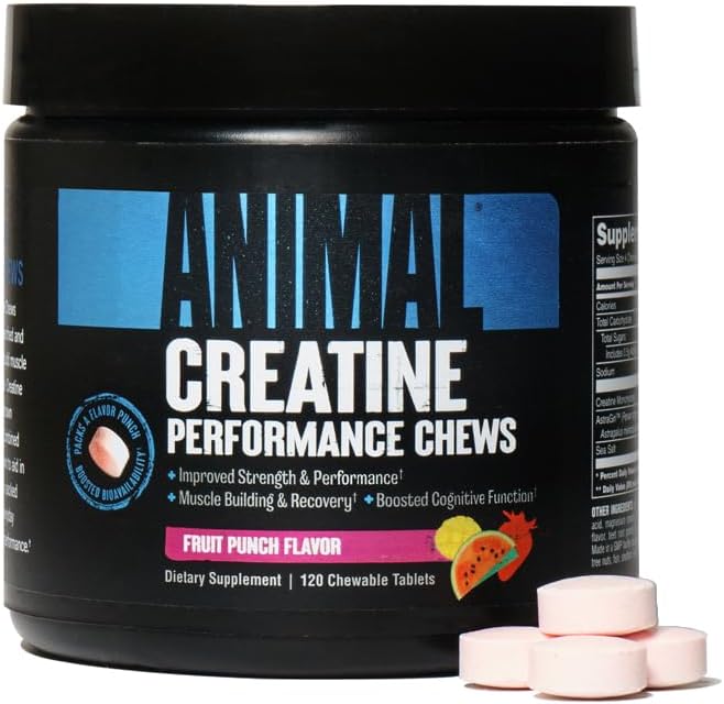 Enhanced Animal Creatine Chews Tablets with AstraGin for Improved Absorption