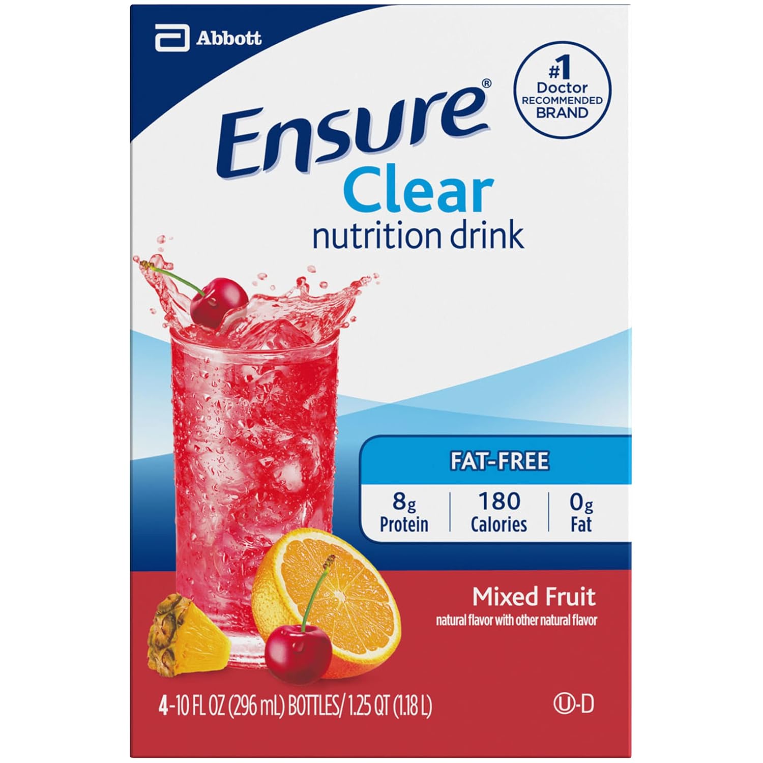 Ensure Clear Nutrition Drink Mixed Fruit 10fl oz 4-Pack, Single Pack