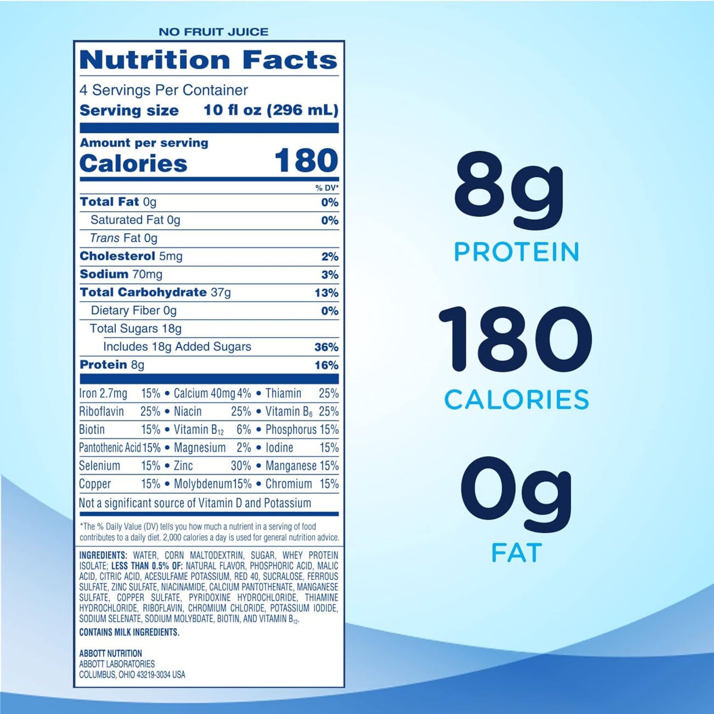 Ensure Clear Nutrition Drink Mixed Fruit 10fl oz 4-Pack, Single Pack