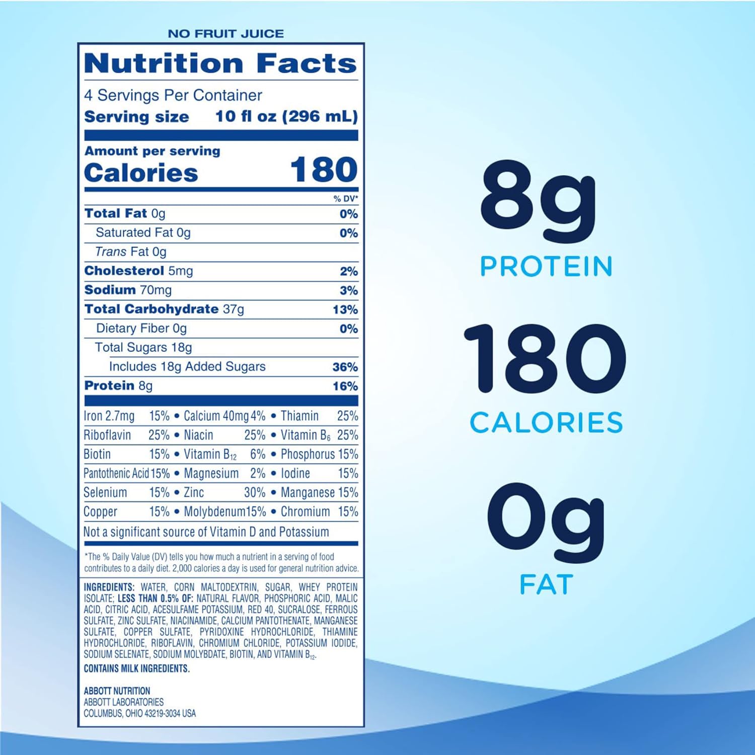 Ensure Clear Nutrition Drink Mixed Fruit 10fl oz 4-Pack, Single Pack