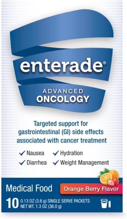 enterade® Advanced Oncology Orange Berry Powder Packets - Reduce GI Side Effects - 30 Single-Serving Packets