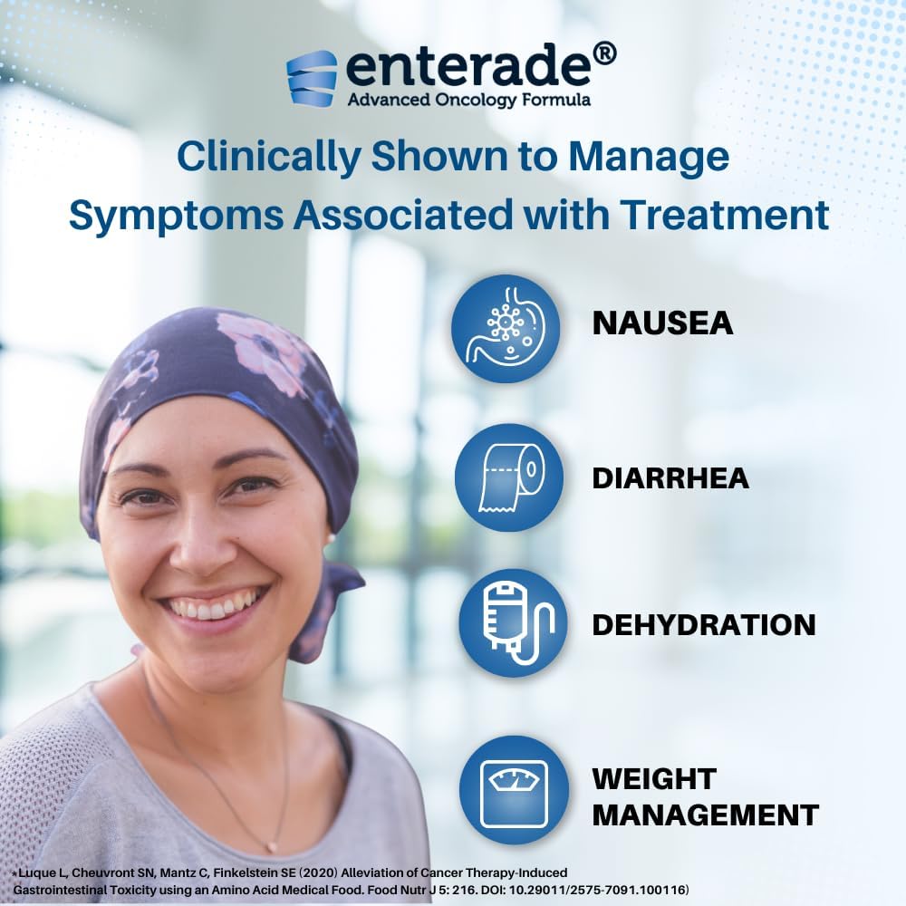 enterade® Advanced Oncology Orange Berry Powder Packets - Reduce GI Side Effects - 30 Single-Serving Packets
