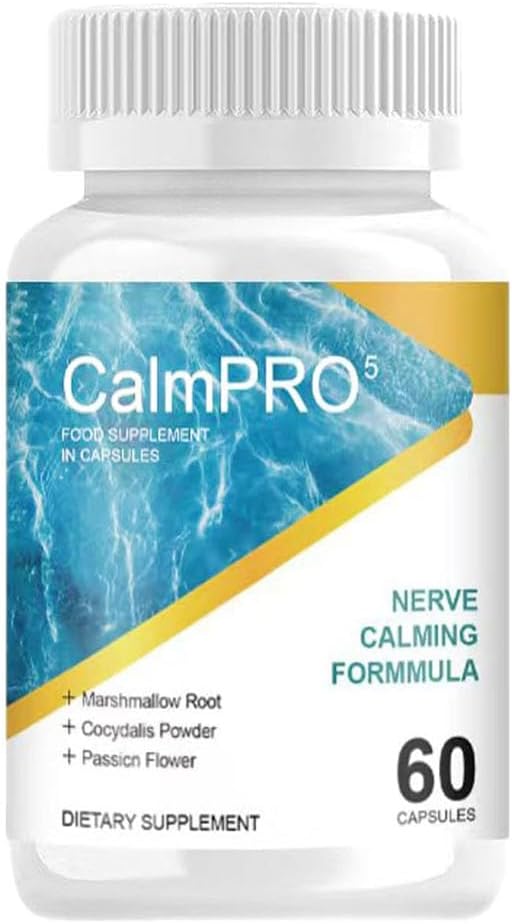 enttgo Calmpro5 Nerve Capsules with Natural L-theanine for Enhanced Nerve Calming - 60 Capsules