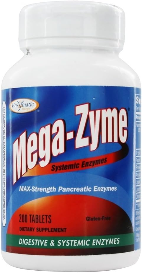 Enzymatic Therapy Mega-zyme 400 Tablets Bundle - Digestive Enzyme Supplement Pack