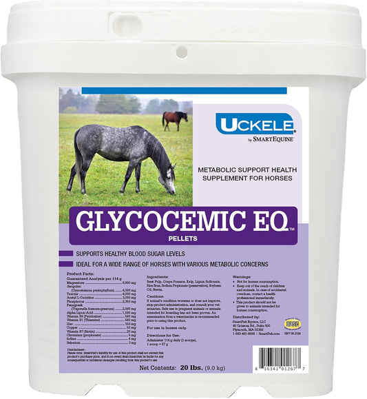Equine Metabolic Support Pellets with Taurine and Jiaogulan for Healthy Weight and Thyroid Function - 20 lb Bucket