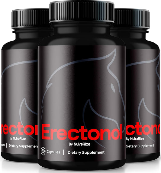 Erectonol Male Dietary Supplement 3-Pack for Men's Peak Performance, Wellness, and Active Lifestyle - 180 Capsules