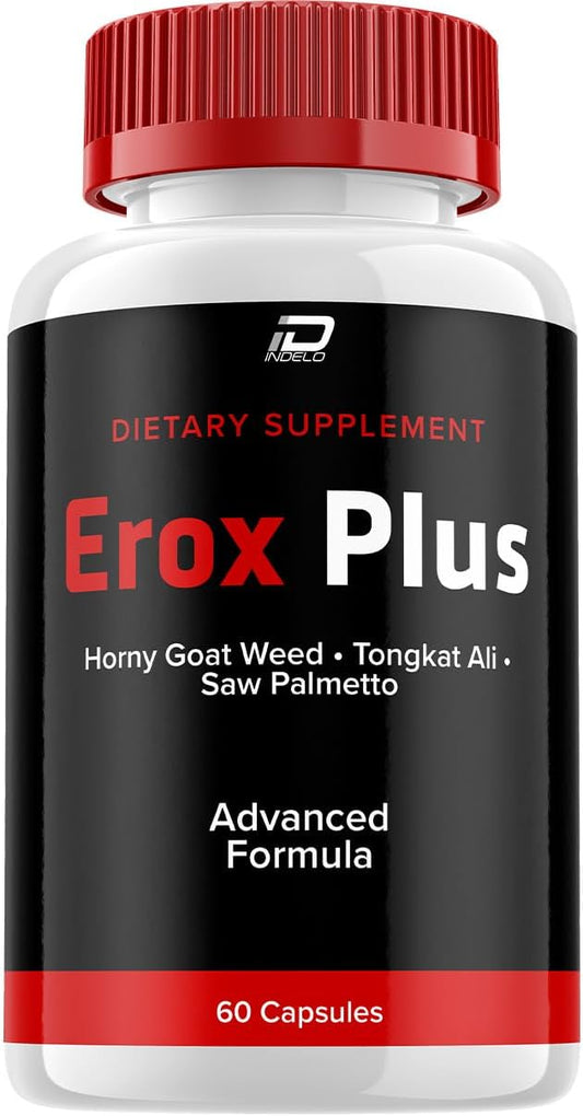 Erox Plus Men's Vitamin Complex Capsules - Official Formula Dietary Supplement - All Natural Support Formula - 60 Capsules