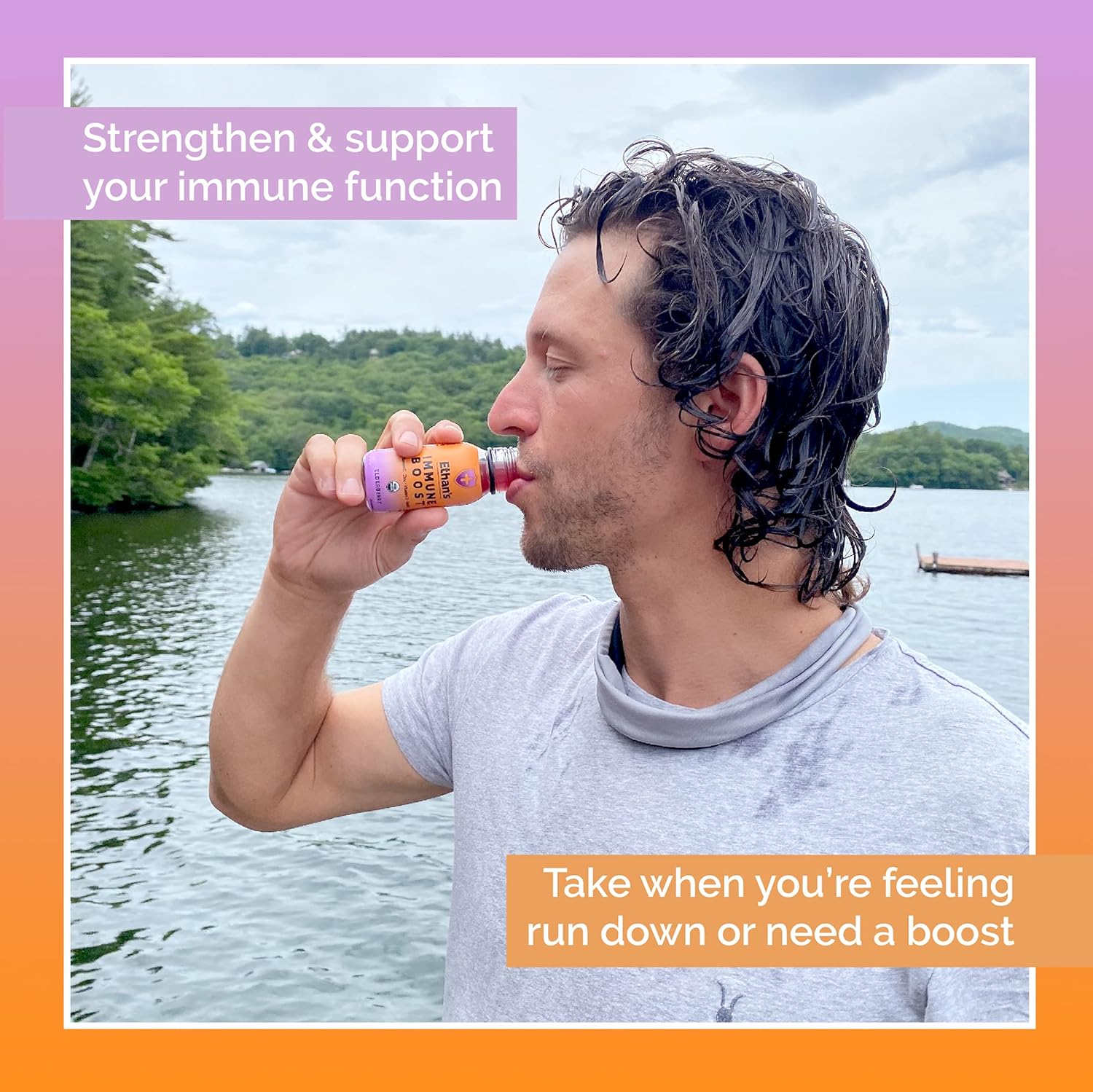 Ethan's Organic Elderberry Immune Boost Shots - 12 Pack of 2oz Shots with Vitamin C, D, Reishi, Zinc - No Added Sugar - Immunity Support made with Real Fruit