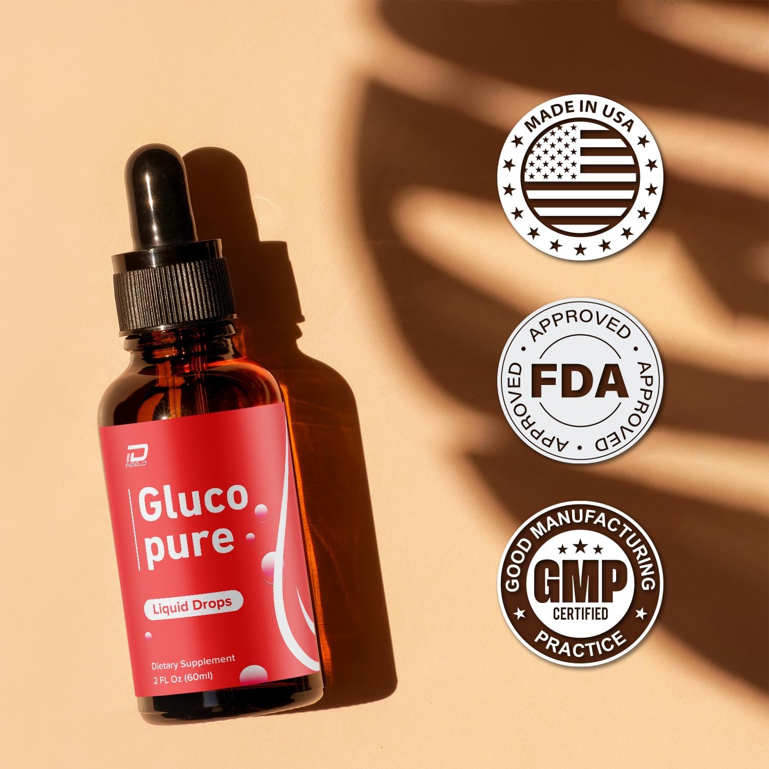 Extra Strength GlucoPure Liquid Drops - Healthy Formula Dietary Supplement Drops - Gloco Pure Drops Reviews - 1 Month Supply