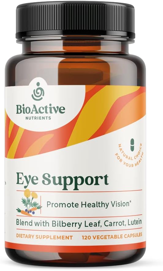 Eye Health Support Supplement with Lutein - 120 Vegetarian Capsules for Optimal Eye Health