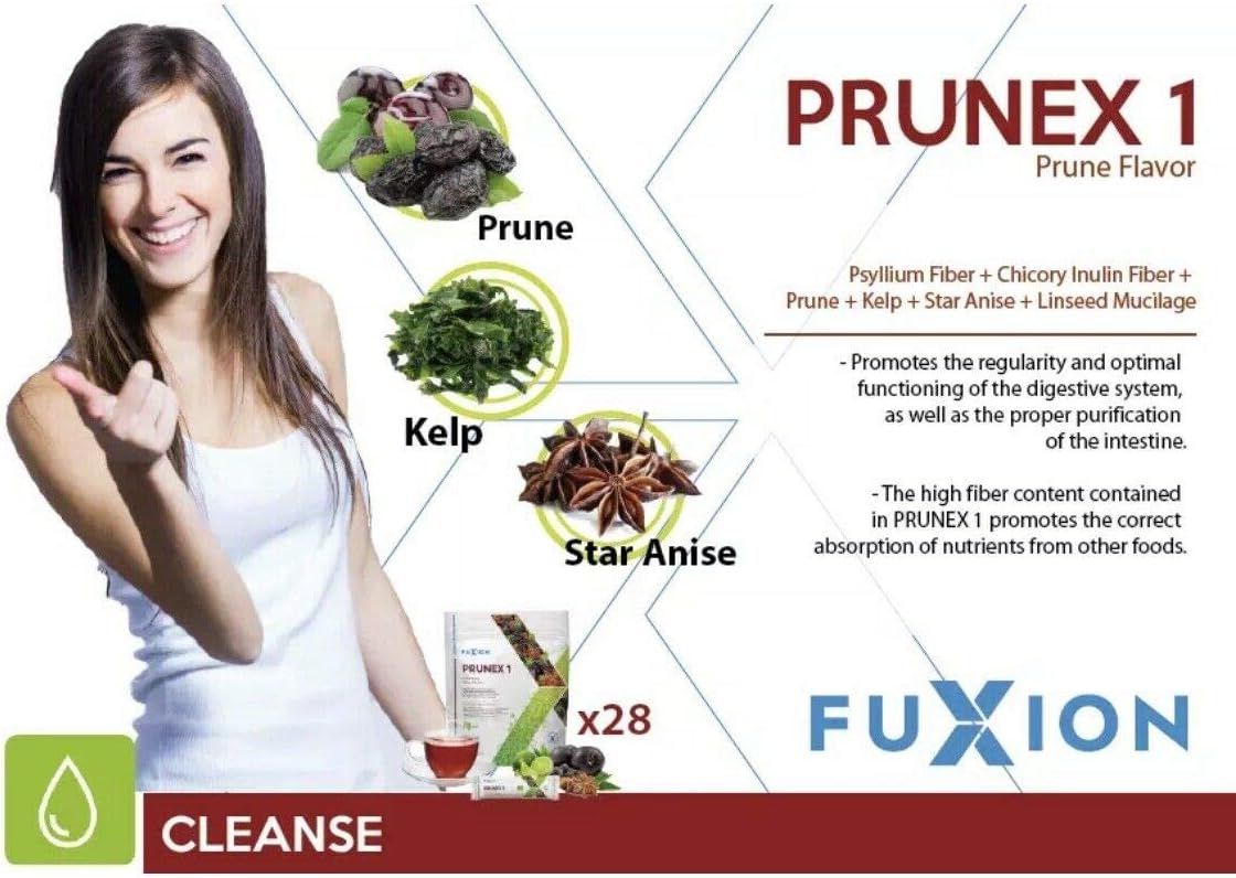 Fast Acting Colon Cleanse with Prunex 1 by Petseeker - Overnight Relief from Constipation with Natural Ingredients - 28 Sachets