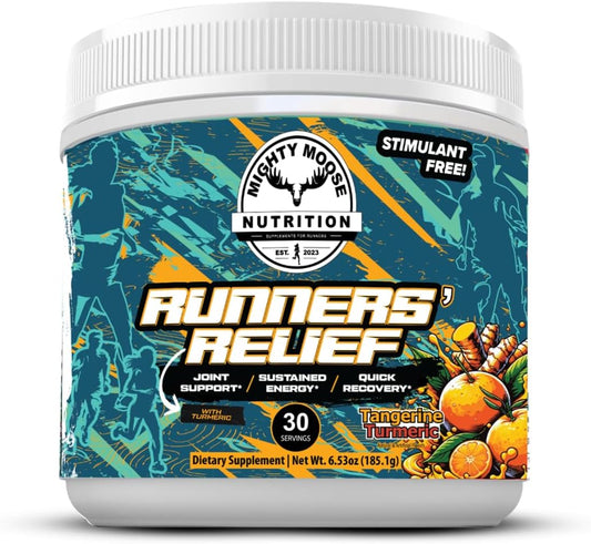 Fast-Acting Moose Runner Joint Support Supplement with Glucosamine Chondroitin, Electrolytes, and Turmeric Curcuminoids for Muscle Recovery and Energy Boost