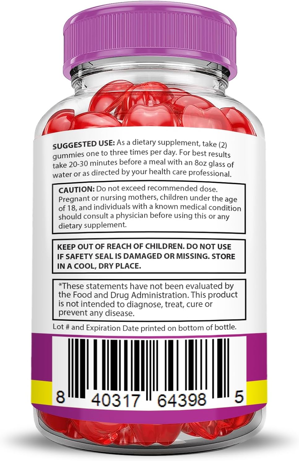 Fast Active Keto ACV Gummies with Pomegranate Beet Juice Powder - 1000MG Advanced Formula - Vegan & Non GMO - 60 Gummys