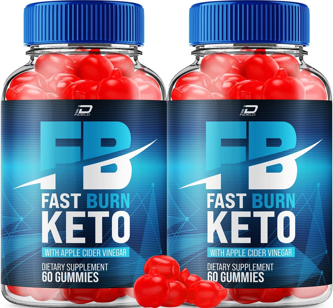 Fast Burn Keto ACV Gummies - Weight Management Supplement with Apple Cider Vinegar 1000MG, Vitamin B12 - 2 Pack (120 Gummies)