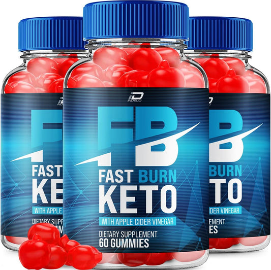 Fast Burn Keto ACV Gummies - Weight Management Supplement with Apple Cider Vinegar 1000MG, Vitamin B12 - 180 Gummies (3 Pack)