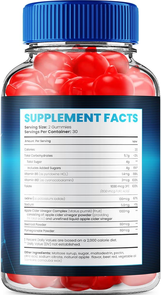 Fast Burn Keto ACV Gummies - Weight Management Supplement with Apple Cider Vinegar 1000MG, Vitamin B12 - 180 Gummies (3 Pack)