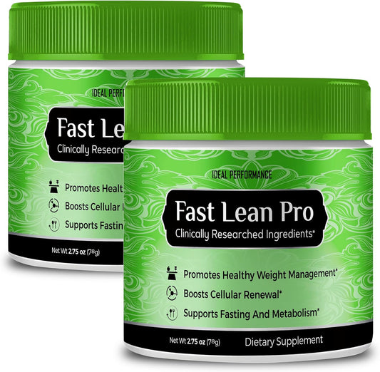 Fast Lean Pro: Advanced Formula BCAA Drink Capsules - All Natural Powder for Ideal Performance (2 Pack)