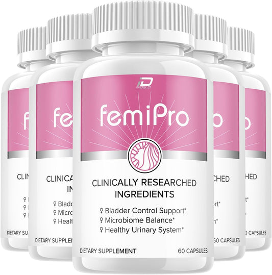 FemiPro Bladder Support Supplement - 24 Hour Probiotic Urinary Control Pills for Bladder Health - 300 Capsules