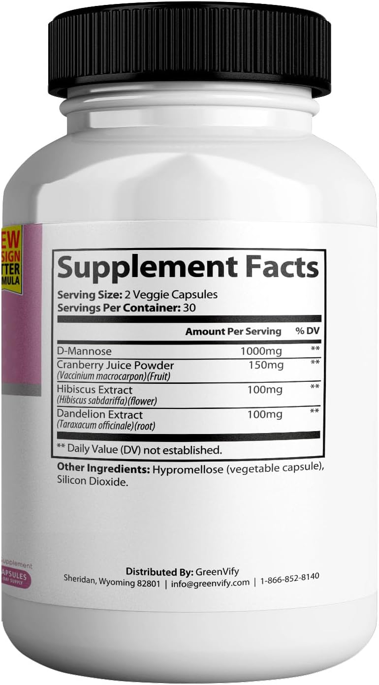FemiPro MAX Women's Urinary Support Supplement - 60 Capsules, Extra Strength Bladder Control with Cranberry, Hibiscus, Dandelion - Vegan, Gluten Free