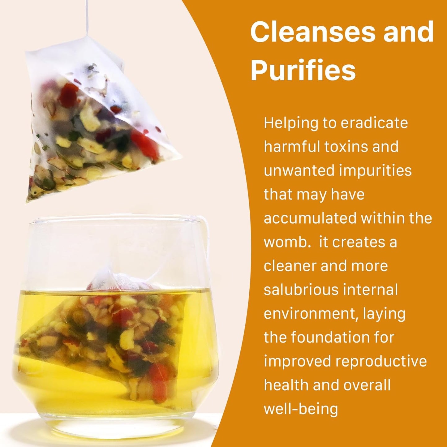 Fertility Boosting Herbal Tea for Women, Natural Uterus Cleanse and Fibroid Relief, Menstrual Cramp Support Detox Tea for Women's Health Care